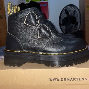 Devon Heart Leather Platform Boots